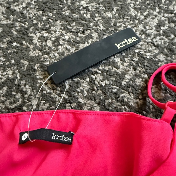 Krisa Hot Pink Dress with Ruffles - Picture 4 of 7